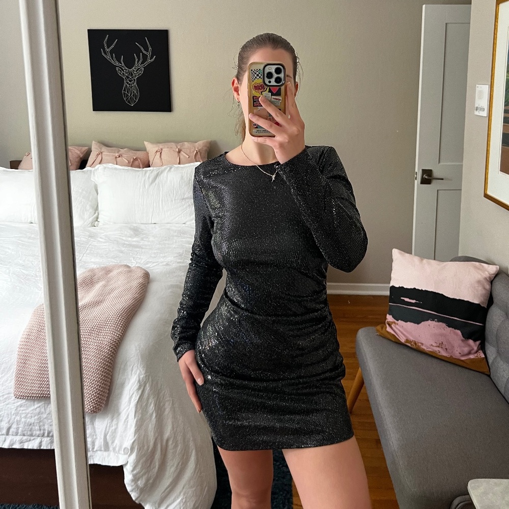 Sequin black dress
